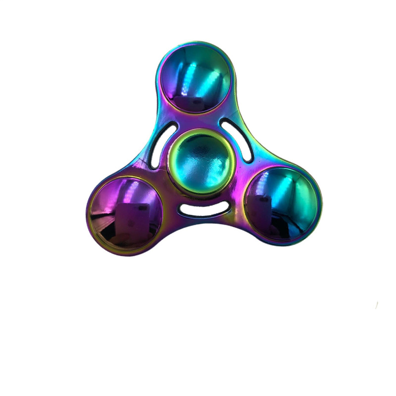 Cầu Vồng Đồ Chơi Con Quay Fidget Spinner Kim Loại UFO Nhỏ Cầm Tay Ngón Tay Con Quay Quà Tặng Cho Trẻ Em Người Lớn Quay Đầu Tập Trung Để Bàn Đầu Ngón Tay