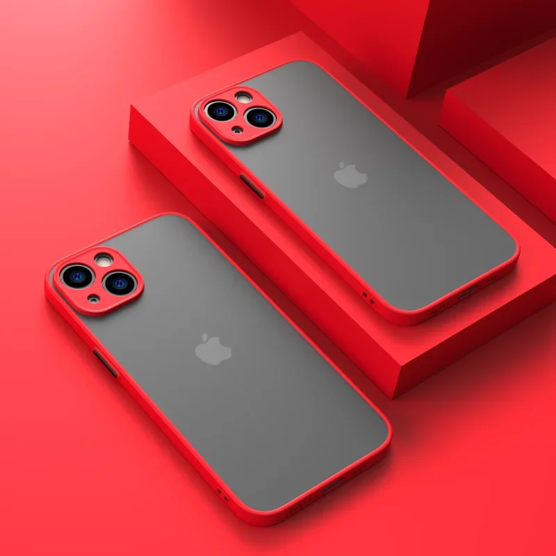 ใหม่เกราะกันชนกันกระแทกสําหรับiPhone 15 11 12 13 Mini 14 Pro XR X Xs Max Plusซิลิโคนปกแข็งCapa
