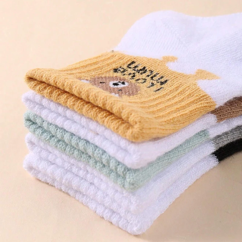 5 pares de calcetines de bebé calcetines tobilleros elásticos de corte bajo calcetines infantiles para recién nacidos niños niñas calcetines de bebé