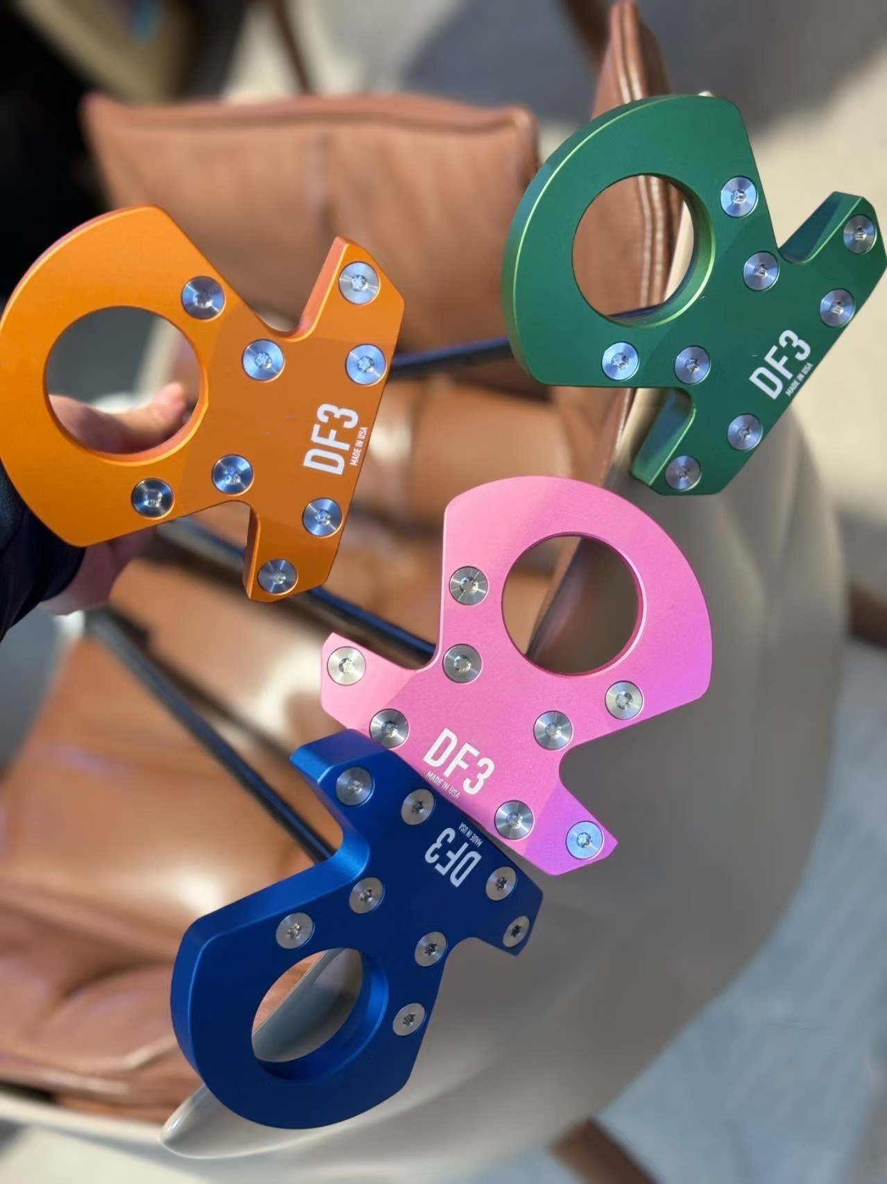 DF3 Golfputter lage balansputter zwarte stalen as 33 "34" 35 "Wit Drukpistool 2 Graden Girp met hoofddeksel