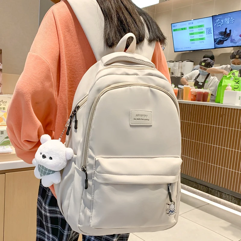 Zaino universitario impermeabile ad alta capacità da uomo moda femminile Borse da scuola per laptop da donna alla moda Borsa da viaggio per ragazza carina Cool