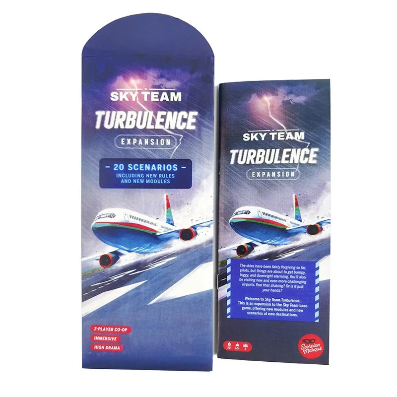 SKY TEAM E EXPANSION Jogo de tabuleiro Turbulence 20 Novos cenários com regras e módulos extras para jogos aprimorados