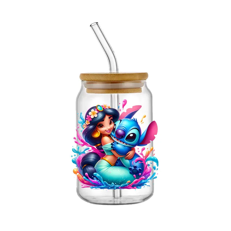 Pegatinas de transferencia UV DTF, impresión de transferencia de Mickey Mouse, transferencias UV DTF para envolturas de tazas, envolturas DTF a granel, calcomanías de vidrio