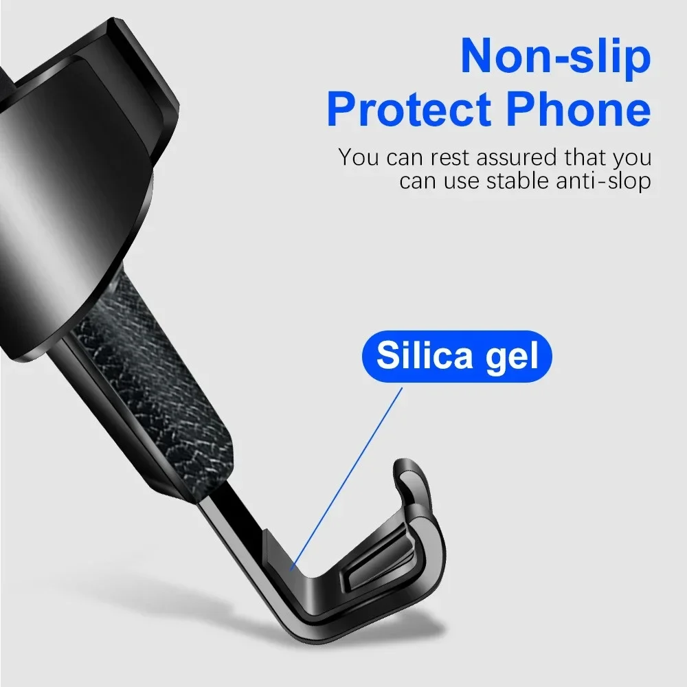Soporte de montaje con Clip para salida de aire de coche, soporte de gravedad, soporte para móvil de coche para iPhone, Xiaomi, Samsung, soporte de navegación GPS