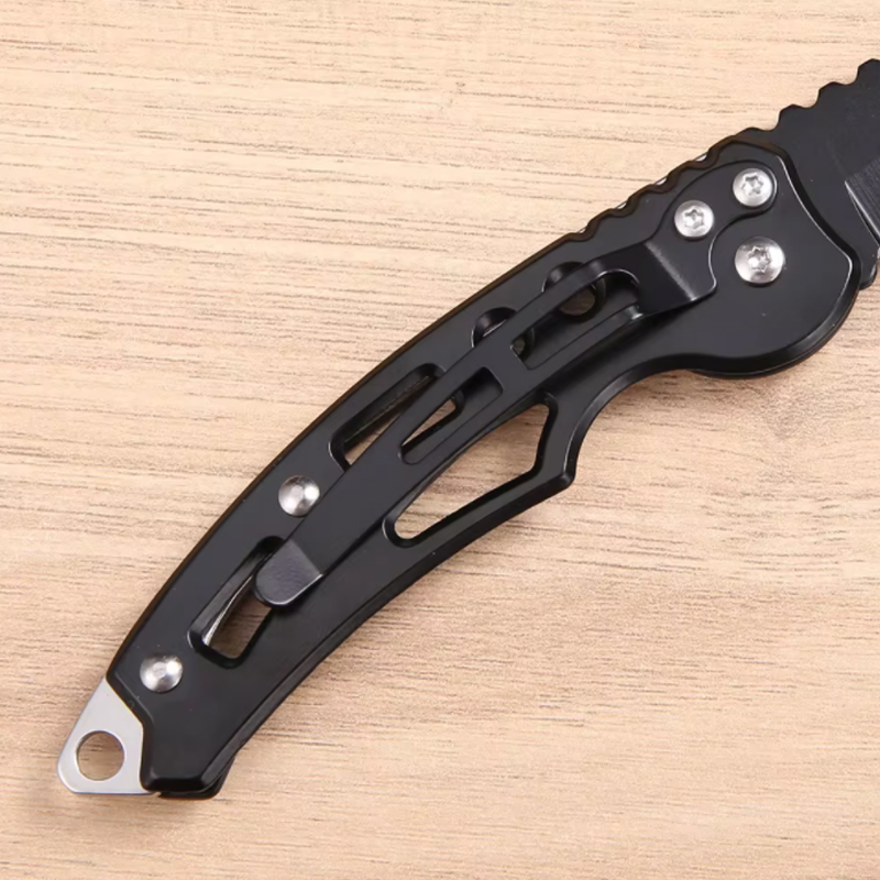 Aço inoxidável Keychain Folding Knife, Outdoor Carrying Knife, Espelho, Sharp Pocket Knife, Fruit Knife