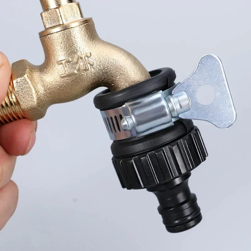 2 ชิ้นทนทาน Universal ก๊อกน้ําอะแดปเตอร์พลาสติกท่อ Quick Connect Fitting Tap สําหรับล้างรถสวนชลประทาน