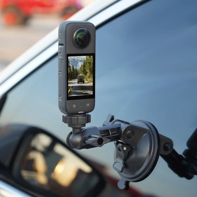 Soporte de ventosa para cámara, soporte para coche con rotación de 360 grados, tornillo 1/4 para Go Pro DJI OSMO Action 4 5 Pro Insta 360 X5 X4, soporte para teléfono