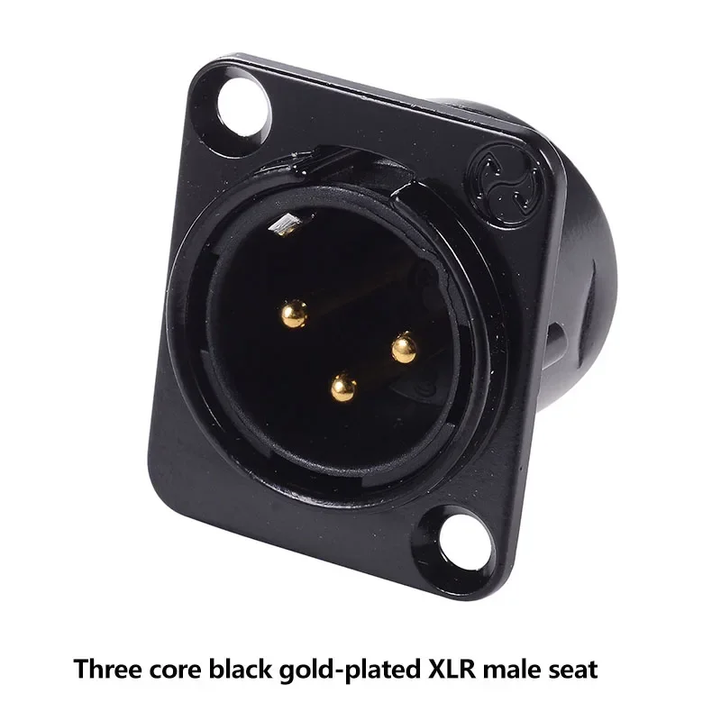 3 Core XLRr Soket Pria Wanita Emas/Berlapis Timah RC3FDL Soket Tipe D Modul Amplifier Daya YS145 Adaptor Antarmuka Audio