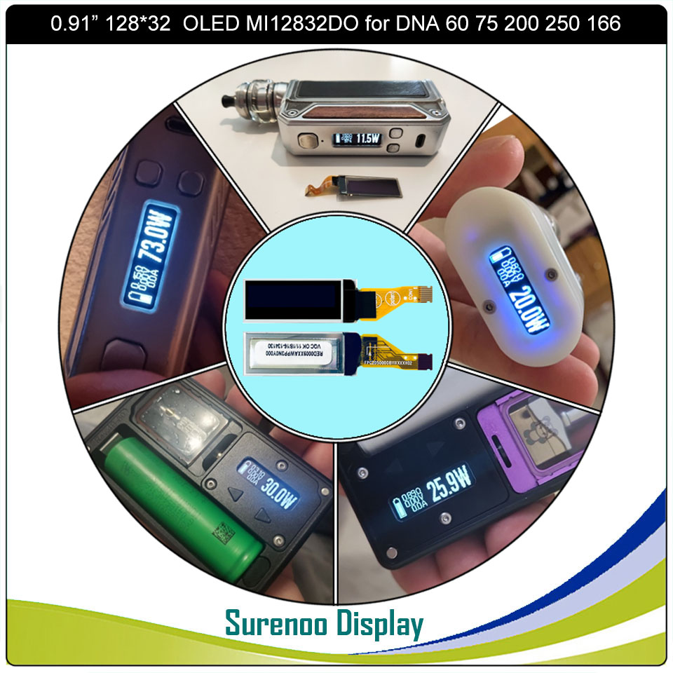 0.91 "12832 128*32 8Pin 8P SSD1306 IIC I2C 플러그인 MI12832DO DNA PMOLED OLED 디스플레이 모듈 패널 DNA75 60 75 200 250 166