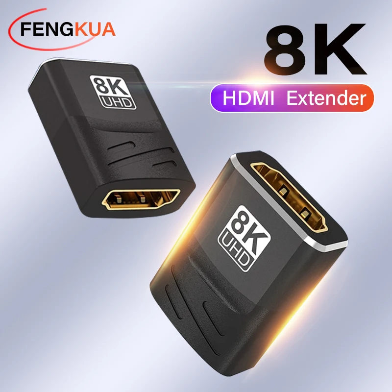 8K HDMI 2.1 Extender หญิงหญิง HDMI-สําหรับแล็ปท็อปพีซีทีวี PS3 PS4 Monitor สาย HDMI อะแดปเตอร์เชื่อมต่อ
