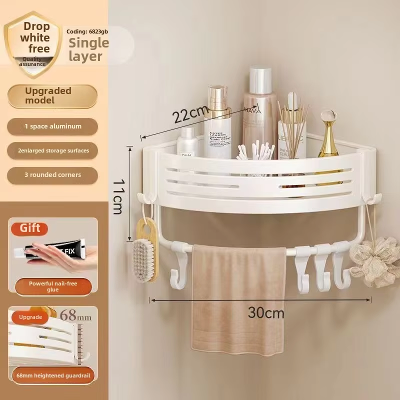 Bad Regal Kunststoff Shampoo Rack Make-Up Lagerung Organizer Dusche Regal Bad Zubehör Kein Bohrer Wand Ecke Regal