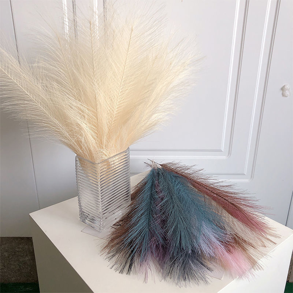 5/10/20PCS Fluffy Pampas Grass Boho Decor Artificial Flower Fake Plant Reed Simulated Party Wedding Home Decoration 42CM