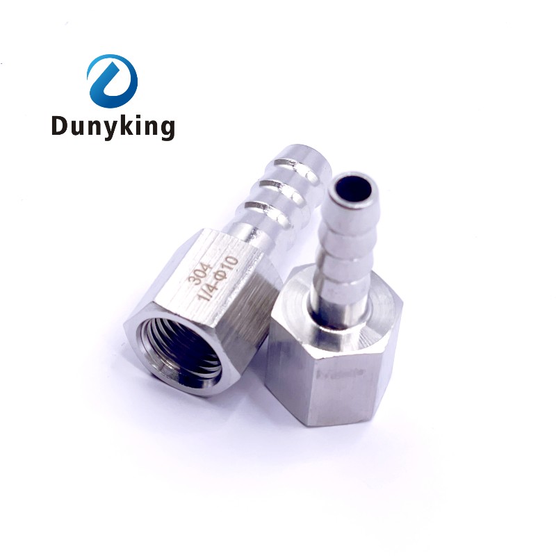 ท่อ Barb Tail 6/8/10/12/14มม.SS304สแตนเลสท่อ1/8 "1/4" 3/8 "1/2" BSP หญิง Connector Joint Coupler Adapter