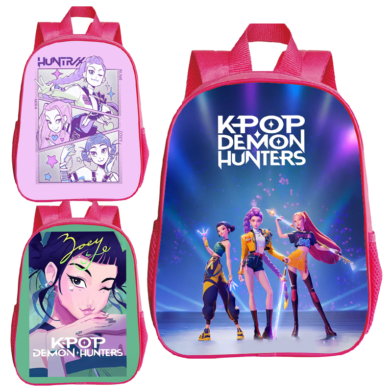 Рюкзак Huntrix Girl Kpop с героями мультфильмов KPop, охотники на демонов, детский сад, детская сумка, водонепроницаемый рюкзак, повседневный детский рюкзак Mochila