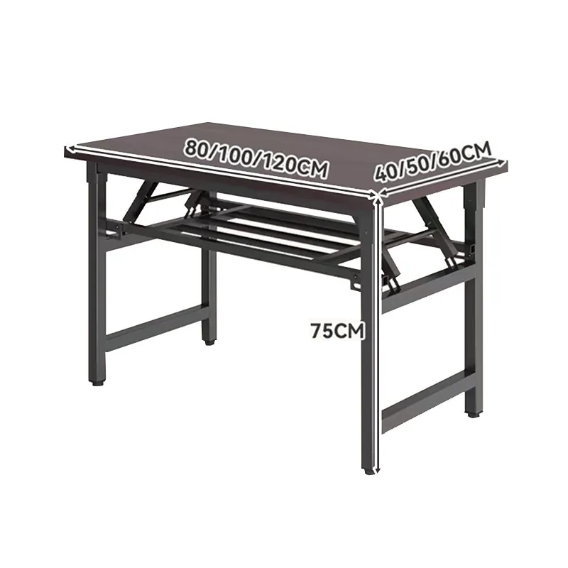 Simple Learning and Writing Table, Portable Foldable Rectangular Training Table, Non-space Workbench 80 * 40 * 75Cm Home Desk,