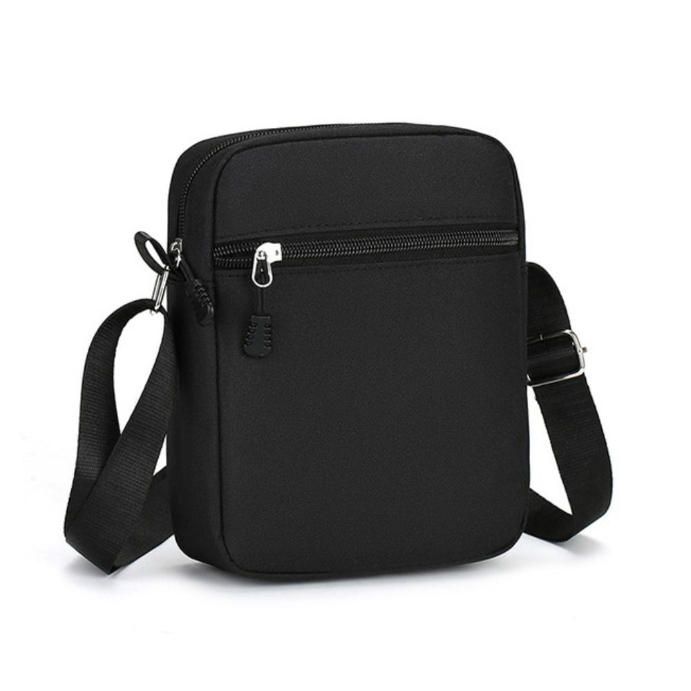 Bolsa de ombro crossbody Oxford para homens, preta, mini, celular, moda