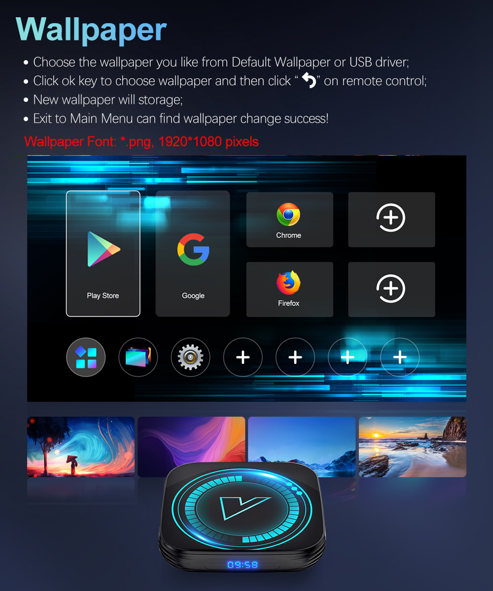 VONTAR H618 Smart TV Box Android 12 Allwinner Quad Core Cortex A53 Suporte 8K Vídeo Wifi Google Voice Media Player Set Top Box