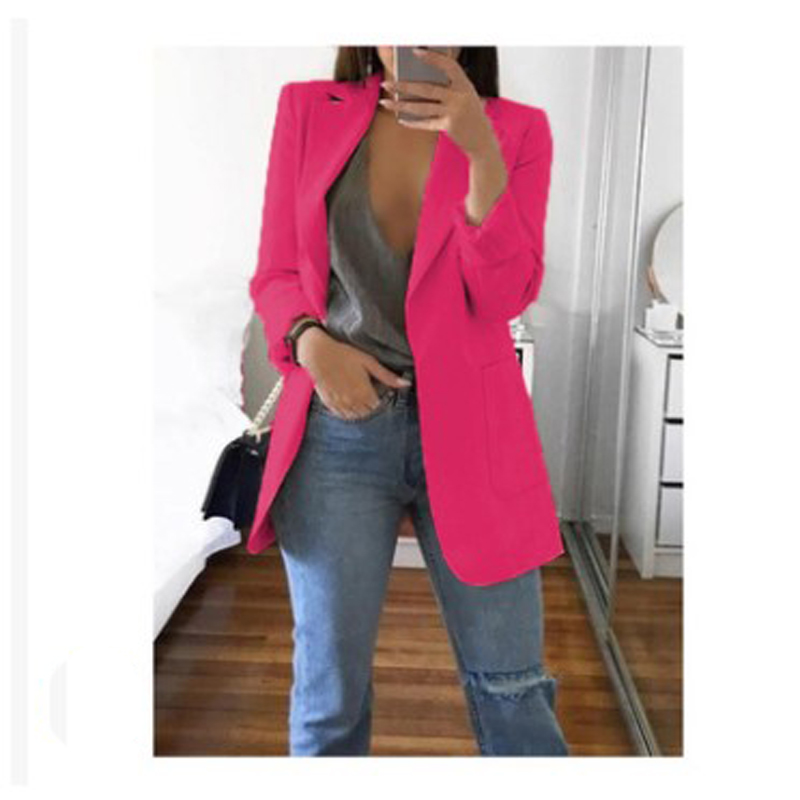 Plus Größe Blazer Frauen Kleidung Casual Strickjacke Herbst Winter Mantel Feste Große Topcoat Revers Jacke Gnade Mode Oberbekleidung