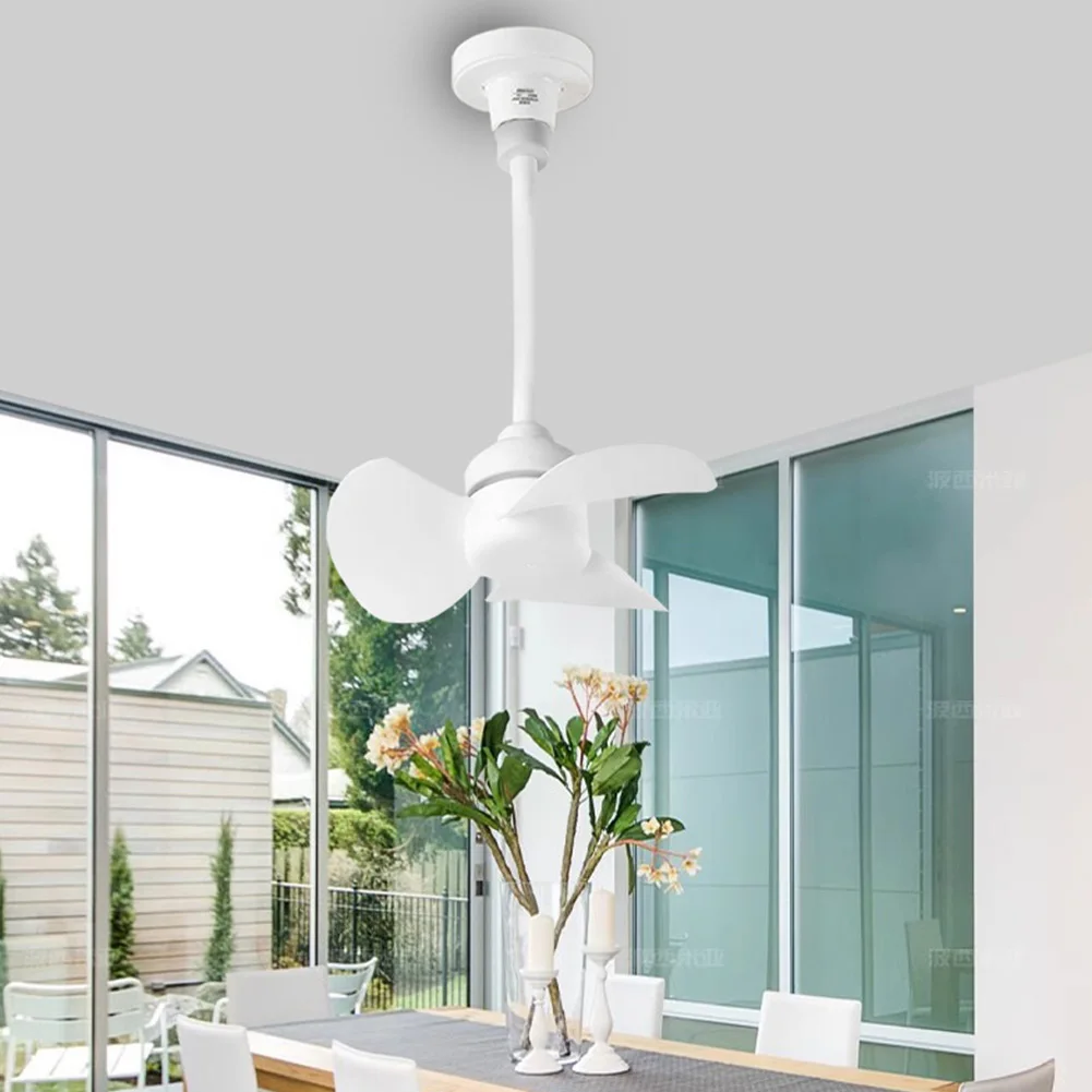 LED Mini Deckenventilator E27 Sockel/USB Kronleuchter Deckenventilator Schlauchverlängerung Glühbirne Ventilator mit Sockel für Schlafzimmer Wohnzimmer