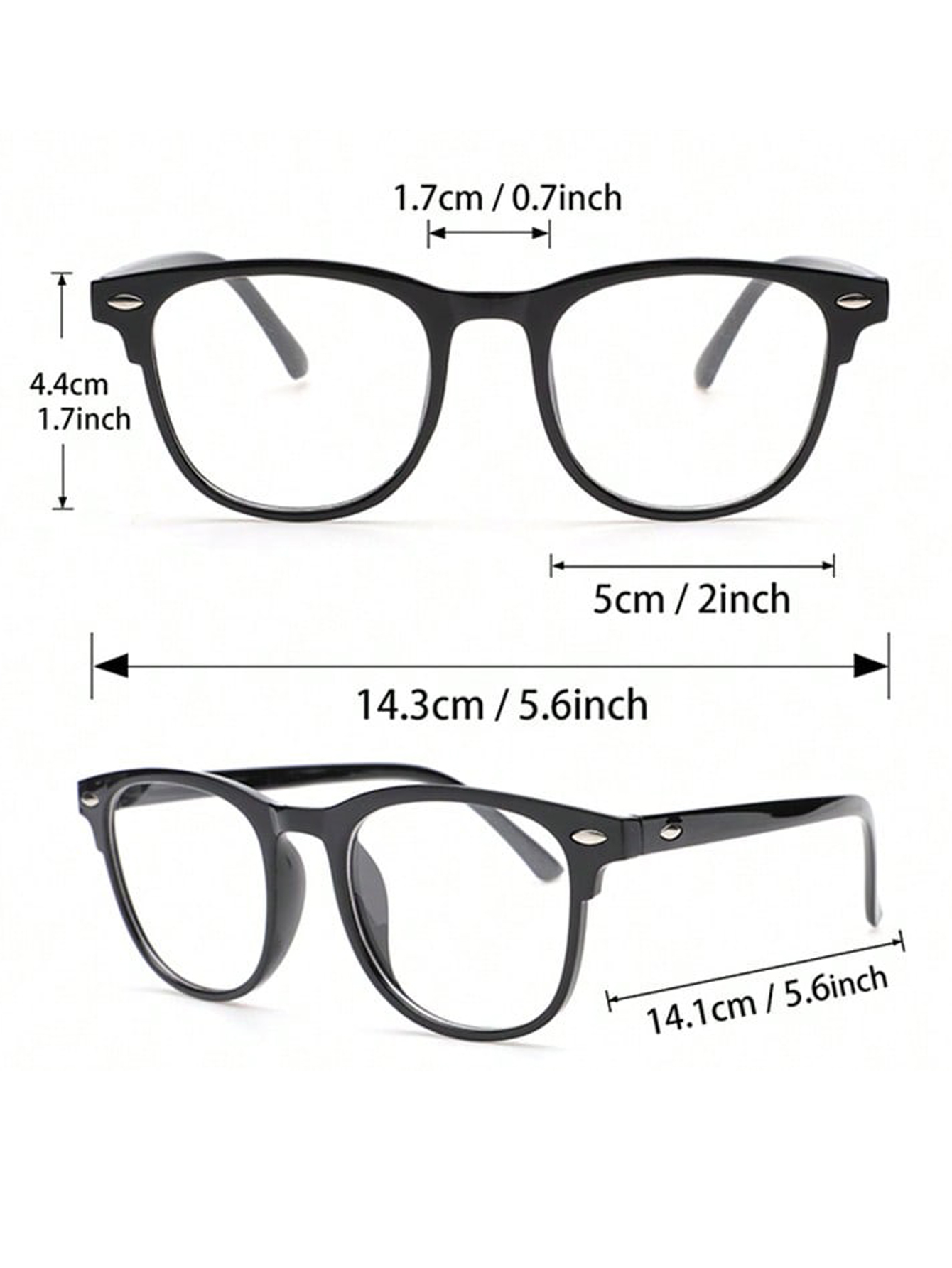 1-2-3PCS Unisex Square Plastic Frame Trendy Anti-Blue Light Clear Glasses For Back To School Clothing Accessories.