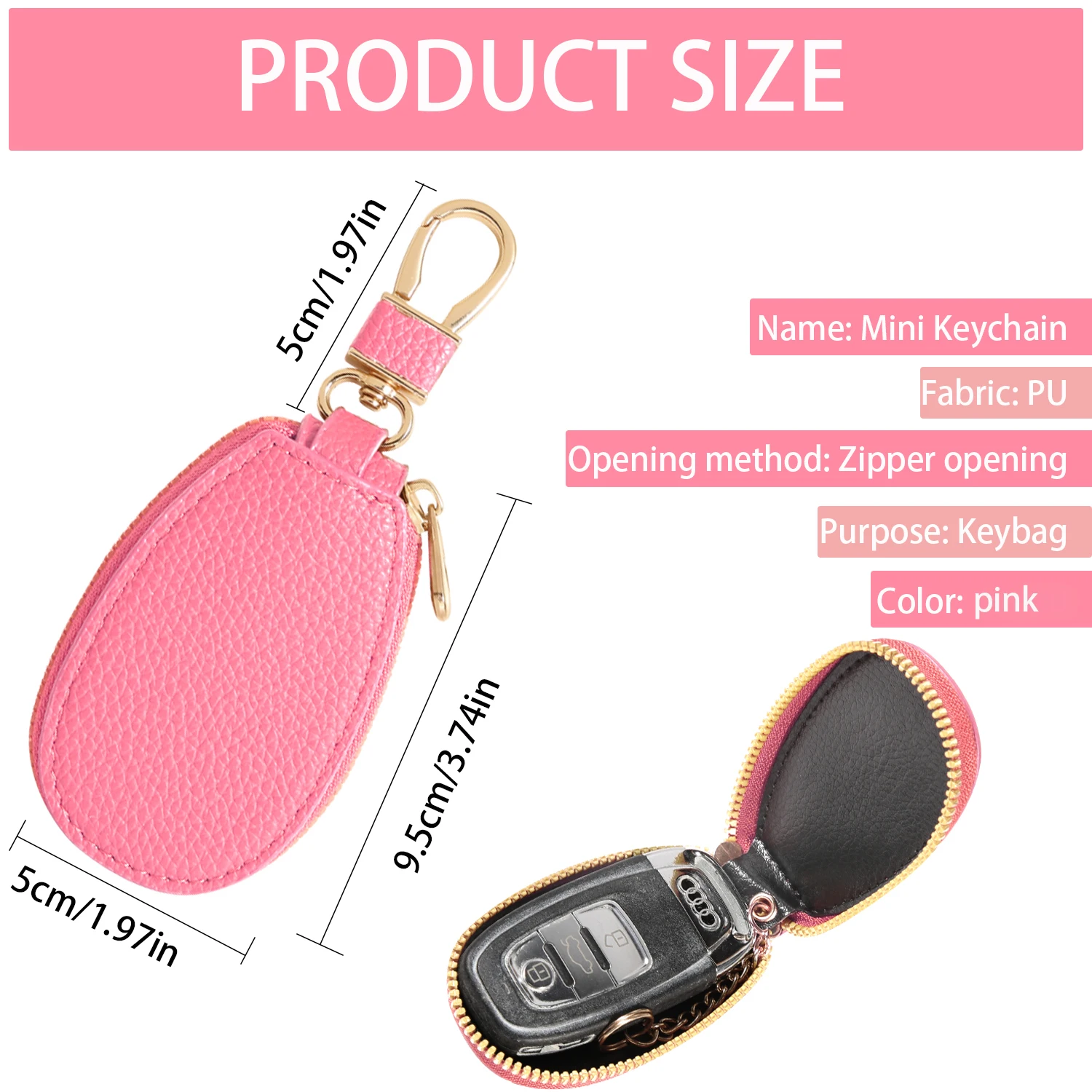 Mini portachiavi per auto, universale per uomini e donne, custodia portachiavi creativa e alla moda, ornamento da appendere semplice ed elegante