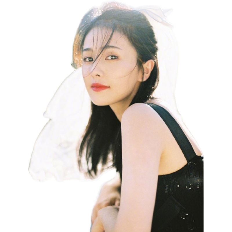 Kurzes kleines Kopfgarn, Schleier, Schleife, flauschiges Garn, Braut, Hochzeit, Haarschmuck