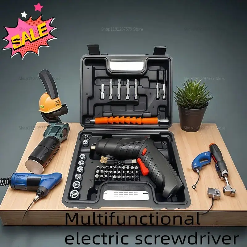 47pcs Rechargeable Electric Screwdriver Kit 3.6V Cordless Lithium Power Tool Set 1800mAh Battery Powered Portable Cordless