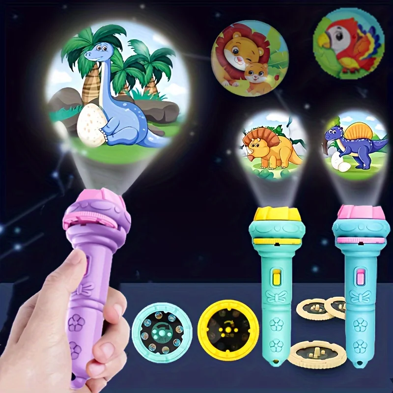 32 patrones linterna proyector dinosaurio animales océano Multi Digital fruta múltiples patrones proyección linterna rompecabezas Juguetes