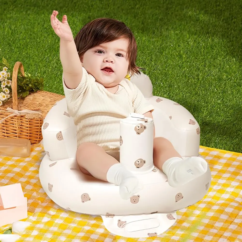 เด็กInflatableที่นั่งสําหรับทารก 6 36 เดือนBuilt In Airปั๊มทารกกลับสนับสนุนเก้าอี้โซฟาสําหรับนั่งเด็กวัยหัดเดินชั้นที่นั่ง