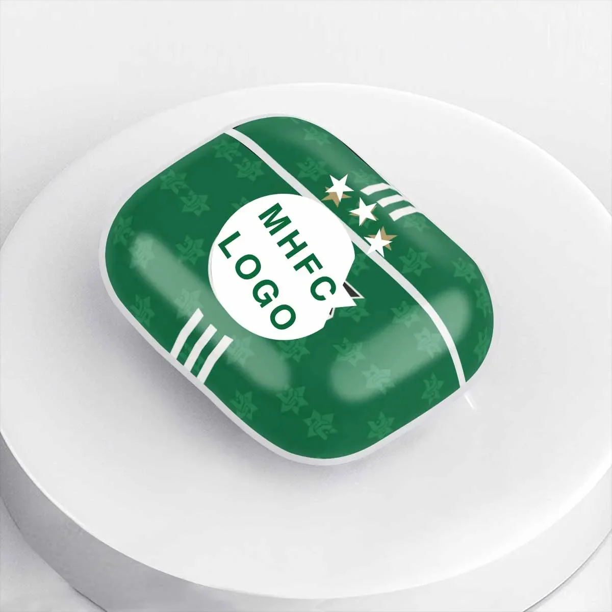 イスラエル マッカビ ハイファ F.C スリースター MHFC ロゴケース AirPods 1 2 3 ケースカバー AirPods Pro ワイヤレスヘッドフォン