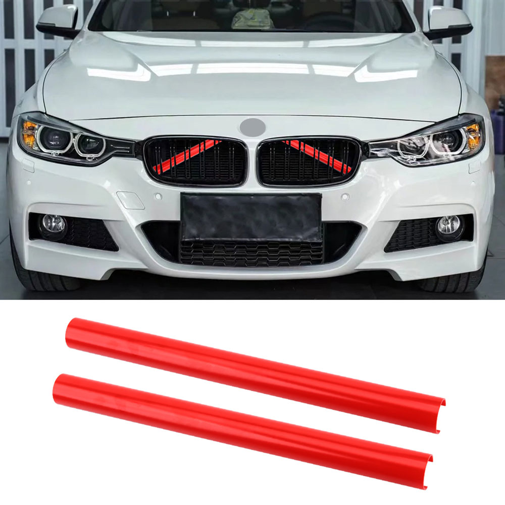 2 stuks Auto Grille Trim Strips V Brace M Sport Bar Decoratie Voor BMW F20 F21 F22 F23 F30 F31 F32 F33 F34 F35 F36 F40 F45 F46