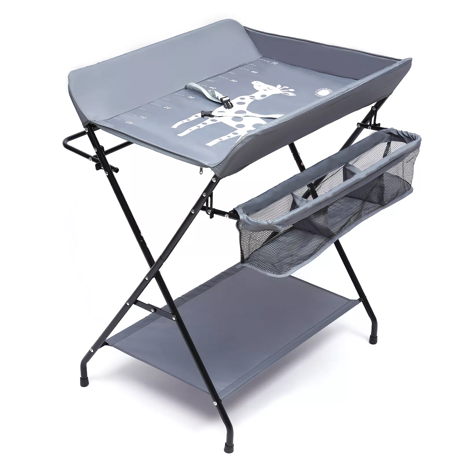 Mobile Baby Changing Table - Foldable Household Diaper Changing Station - With Storage Bag and Clothes Hanger