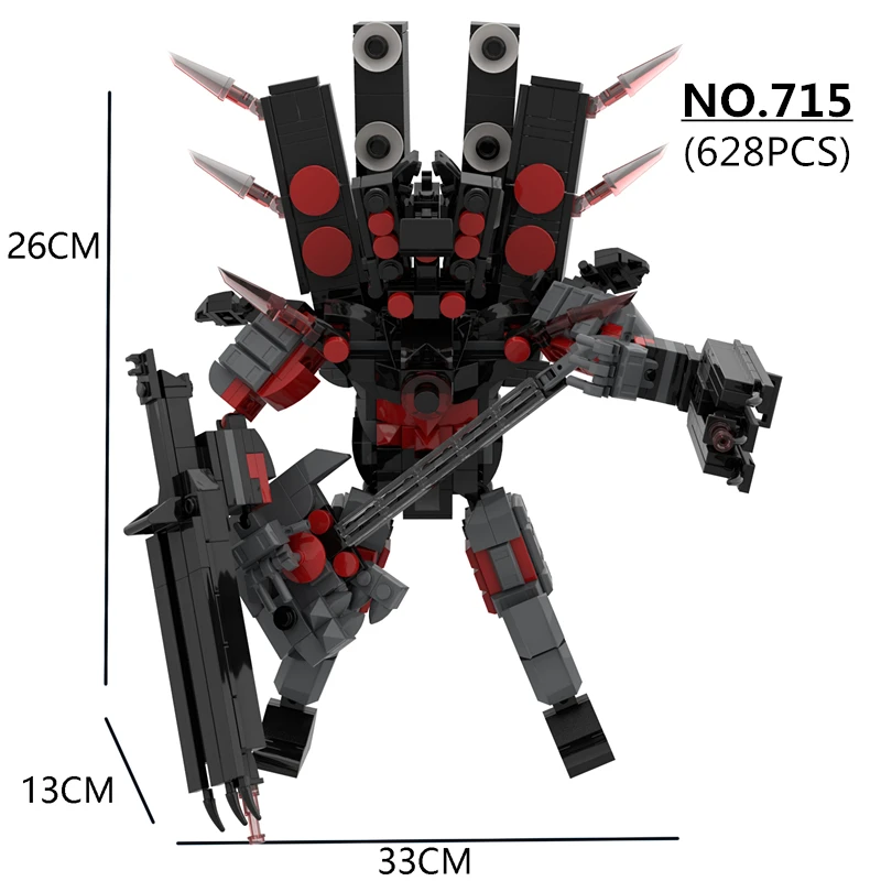 ใหม่ Titan Guitor ลําโพง Man Building Blocks ชุด Creative Skibidi ห้องน้ํา Battle-ขวาน DIY อิฐของเล่นเด็กคริสต์มาสของขวัญ