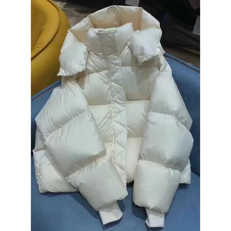 Pardessus en coton à capuche pour femme, veste courte, parkas chaudes décontractées pour femme, mode légère, automne et hiver, nouveau