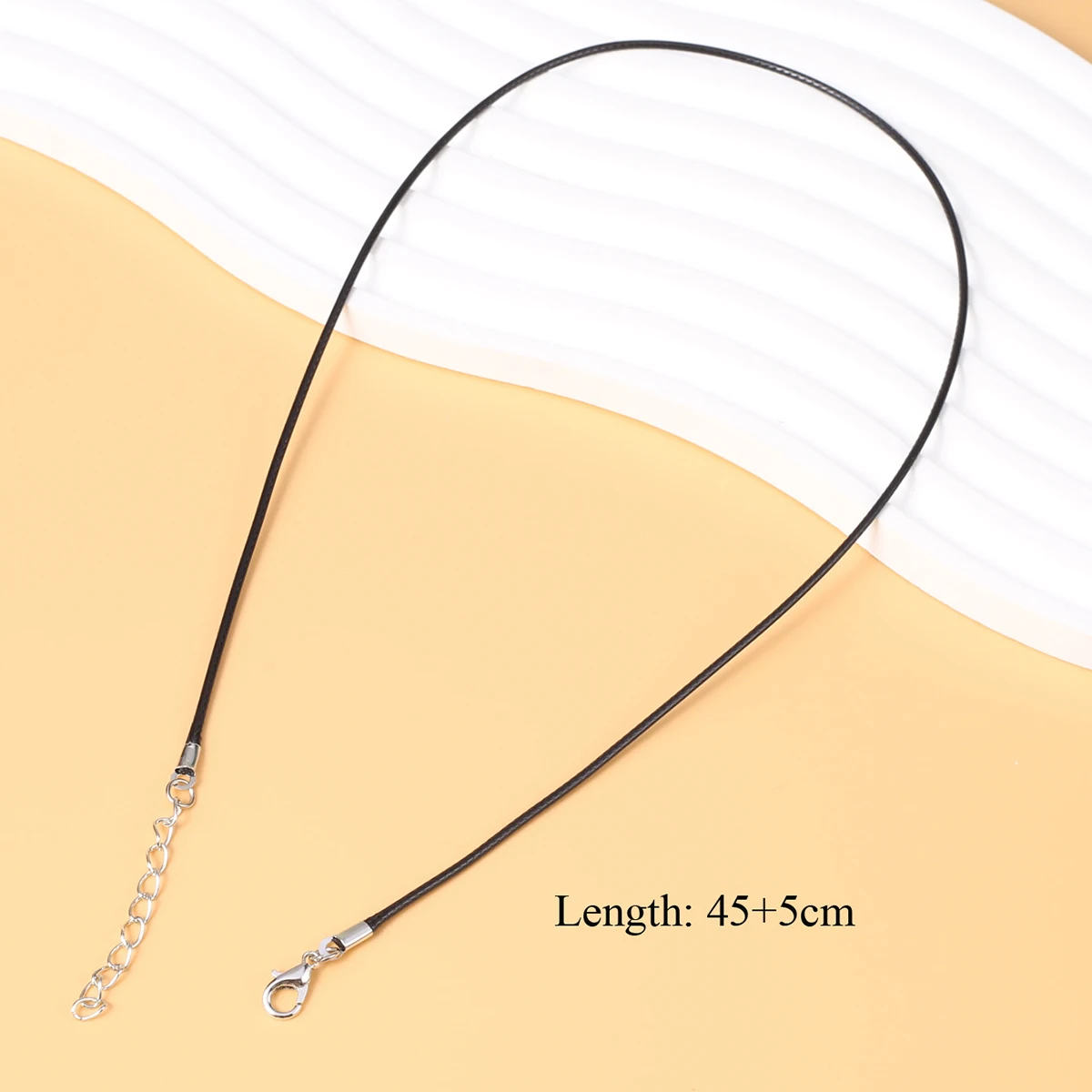 50 stuks gevlochten verstelbaar zwart lederen touw waxkoord DIY handgemaakte ketting hanger karabijn string koord sieraden ketting