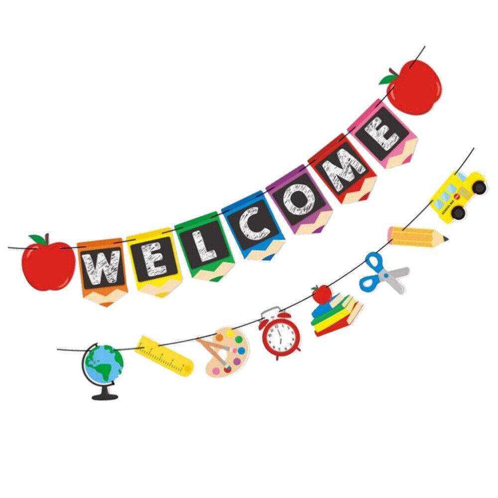 Opening Season Back to School Season  Flag Party Classroom Decoration Flower Banner | Back To School Banner