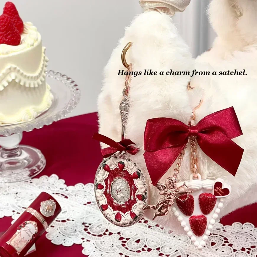 Flor sabe morango cupido coleção perfume sólido bálsamo pingente perfumes para homem e mulher original