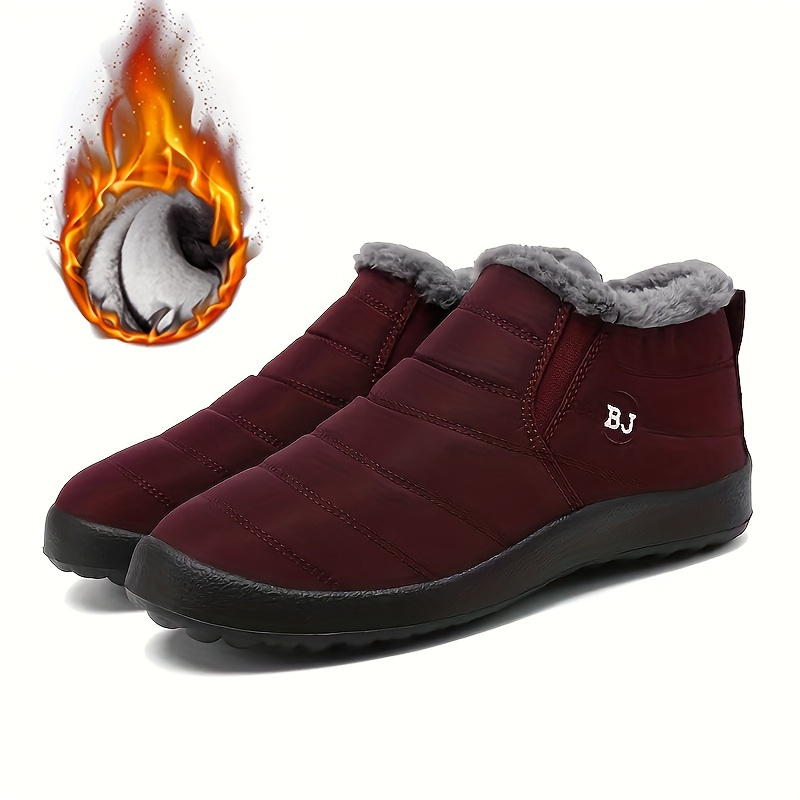 Scarpe da neve calde antiscivolo impermeabili da donna, comode scarpe da trekking basse
