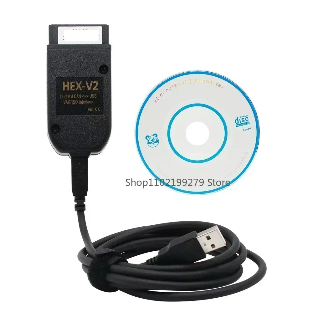 2025 VCDS VAGCOM Interface VCDSCAN HEX V2 mise à jour 23.3.3 pour VW pour AUDI Skoda Seat outils de diagnostic de voiture multilingue