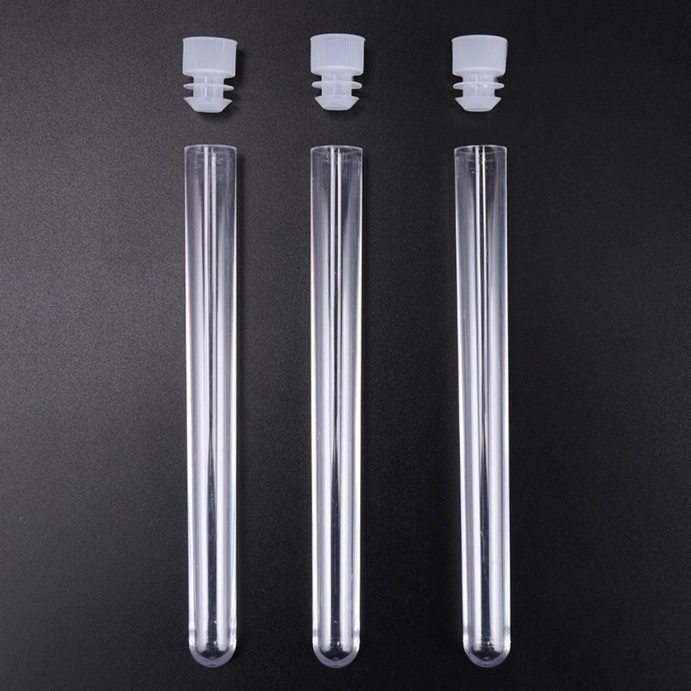 뚜껑 알약 포함 분말 공예 플라스틱 병, 액체 캡슐 보관 바이알 샘플 용기, 15x150mm 반투명 테스트 튜브, 10 개