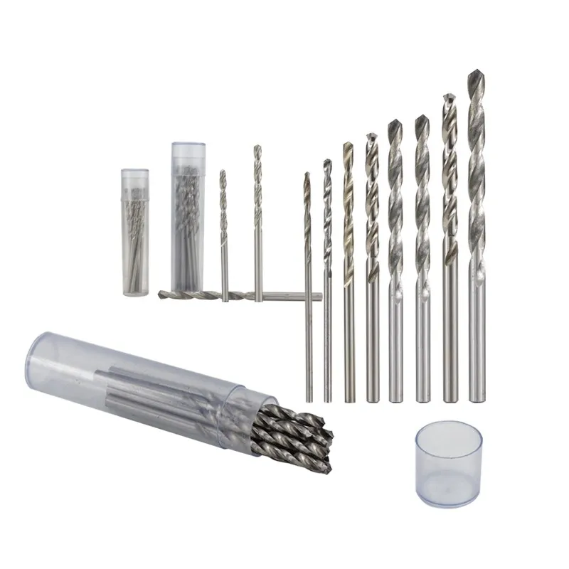 XCAN 10 Chiếc 0.3-4.0Mm Thép Tốc Độ Cao Xoắn Mini Mũi Bộ Dụng Cụ Dremel Rotary Gỗ/Lỗ Kim Loại Dao Cắt Mũi Khoan Mini