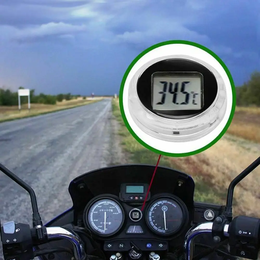 1 Uds. Mini termómetro Digital adhesivo impermeable para motocicleta montaje Celsius termómetro Digital para motocicleta accesorios para motocicleta