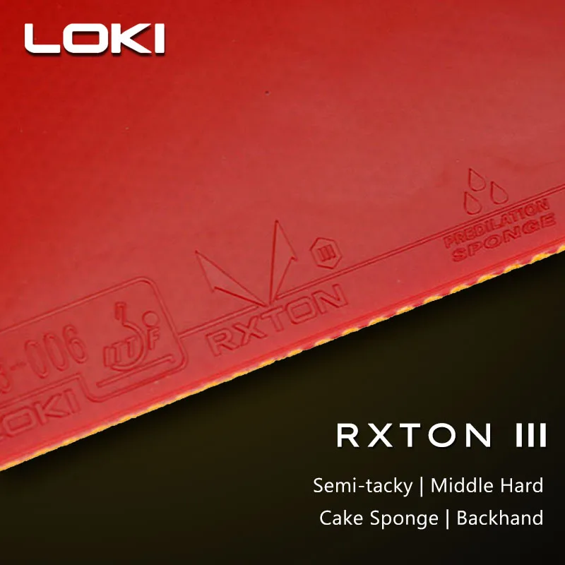 Loki RXTON 1 3 5 Goma de tenis de mesa Goma de ping pong de alta densidad con ampliación interna semitapaca con aprobación ITTF