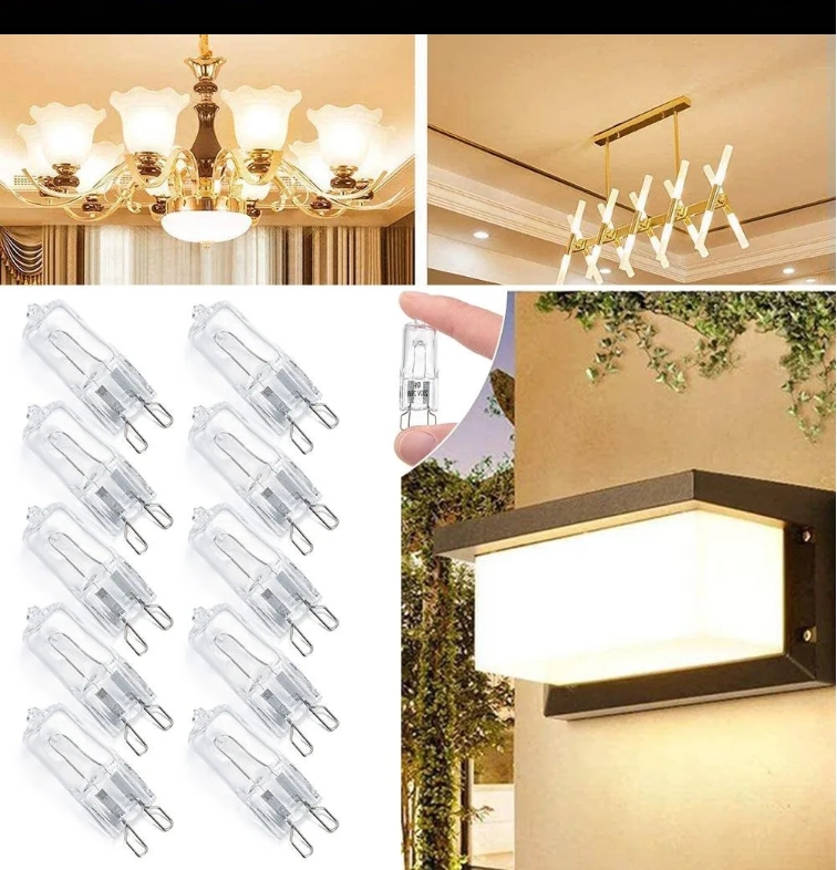 Lámparas de cápsula halógenas G9 regulables 220V 25W/40W/60W - 500 ℃   Resistente al calor para refrigeradores/ventiladores/hornos/accesorios de cocina/baño