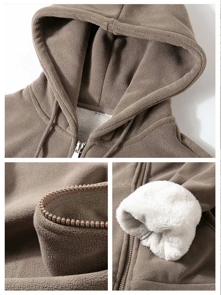 Feminino Fce Forrado Jaet zyb Fce Interno ket Zíper Loose Fit Algodão Poliéster Mistura Inverno Thiened School orm