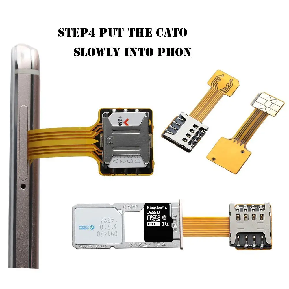 Adaptador Universal de tarjeta Sim híbrida TF, 1 piezas, Dual Nano/Micro/Mini SIM, extensor Micro SD, Nano Cato, teléfono Android