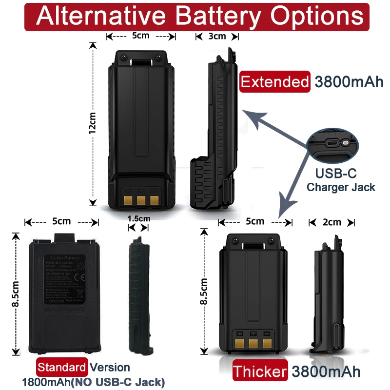 2pcs 5w uv5r baofeng walkie talkie dualband vhf uhf typ c langstrecken fm tragbarer ham cb funkgeräte handheld transceiver