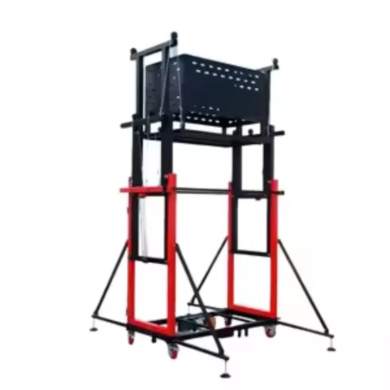 Electric Mobile Scaffolding Lift With Remote Control 500KG Load Capacity 8M Working Height Folding Platform For Construction