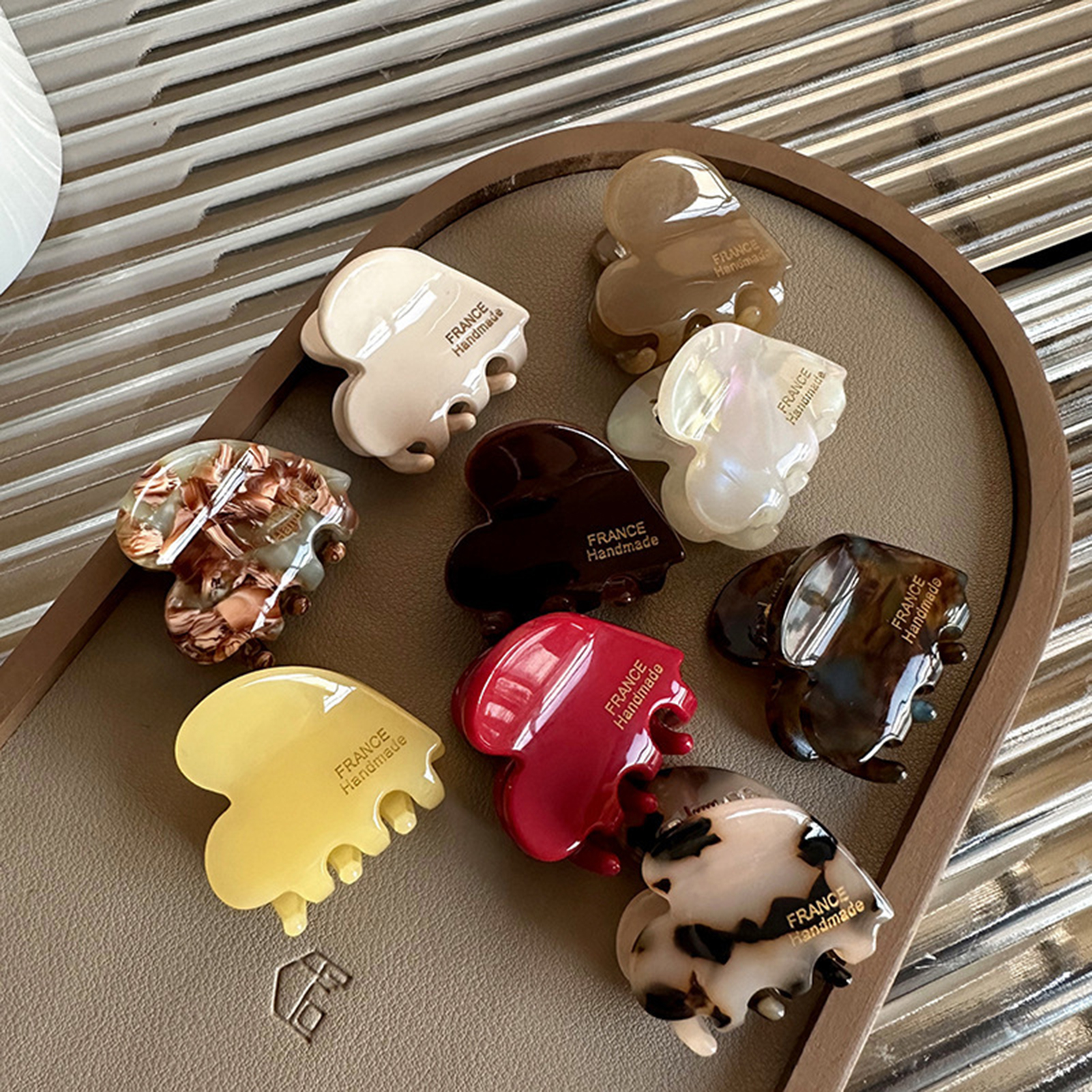 Exquisite Einfache Haar Klaue Kreative Liebe Herz Form Essigsäure Haar Clips Koreanischen Stil Frauen Mädchen Klaue Clips Haar Zubehör