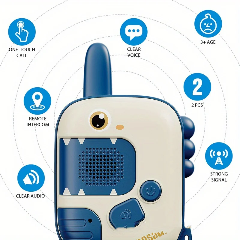 Mini rádio infantil conjunto de 2 peças PMR 446 receptor de rádio portátil para crianças brinquedos de acampamento e caminhada internos e externos